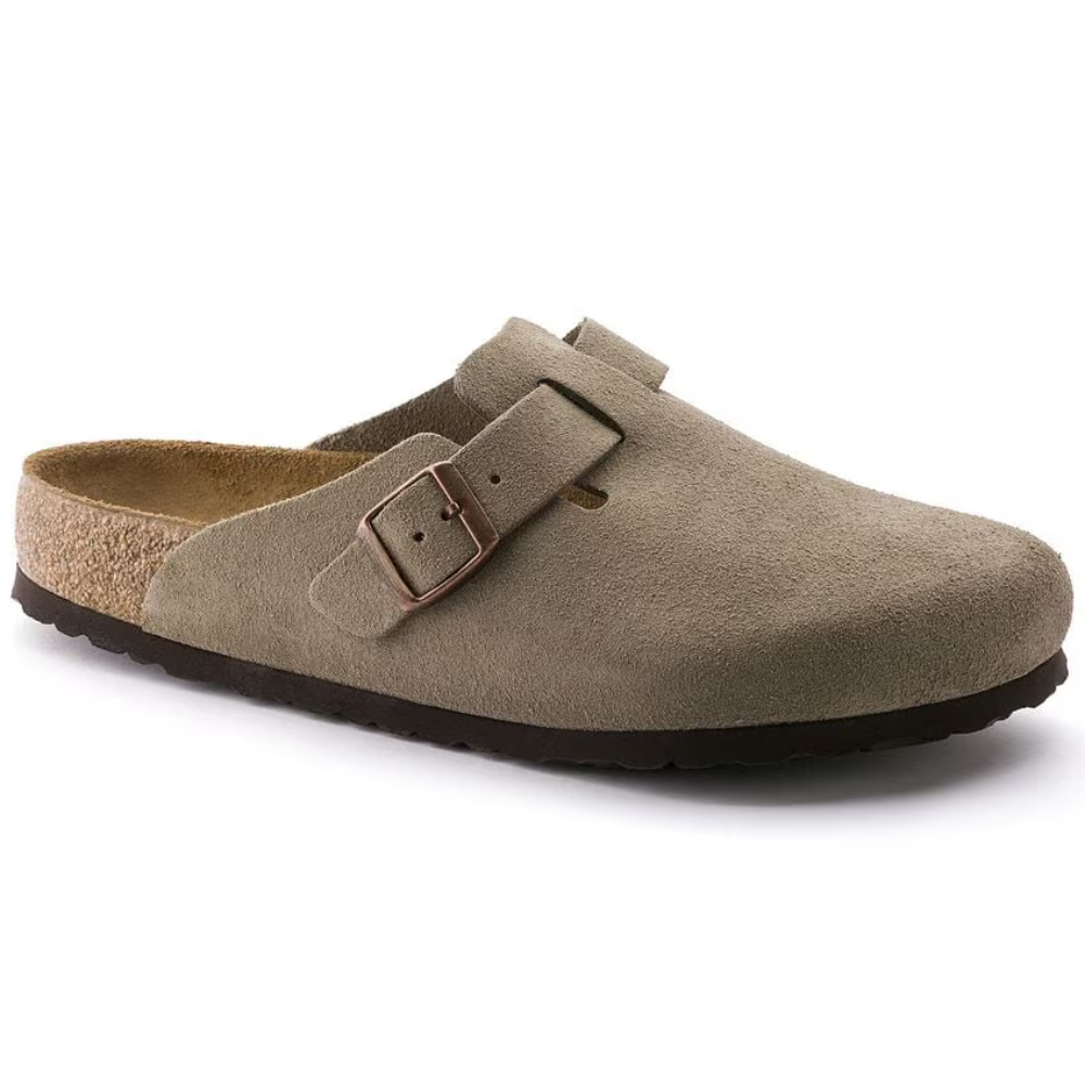 Boston Suède Taupe – Zacht Voetbed - STIVO
