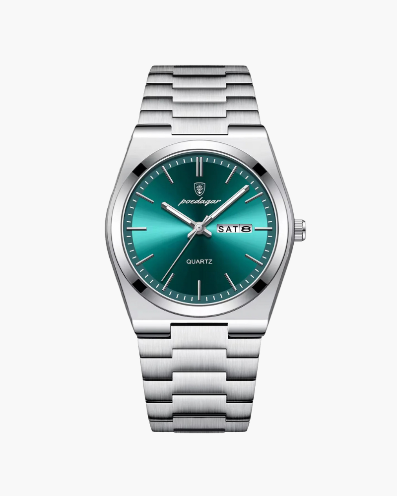 Marinekleurig quartzhorloge - STIVO