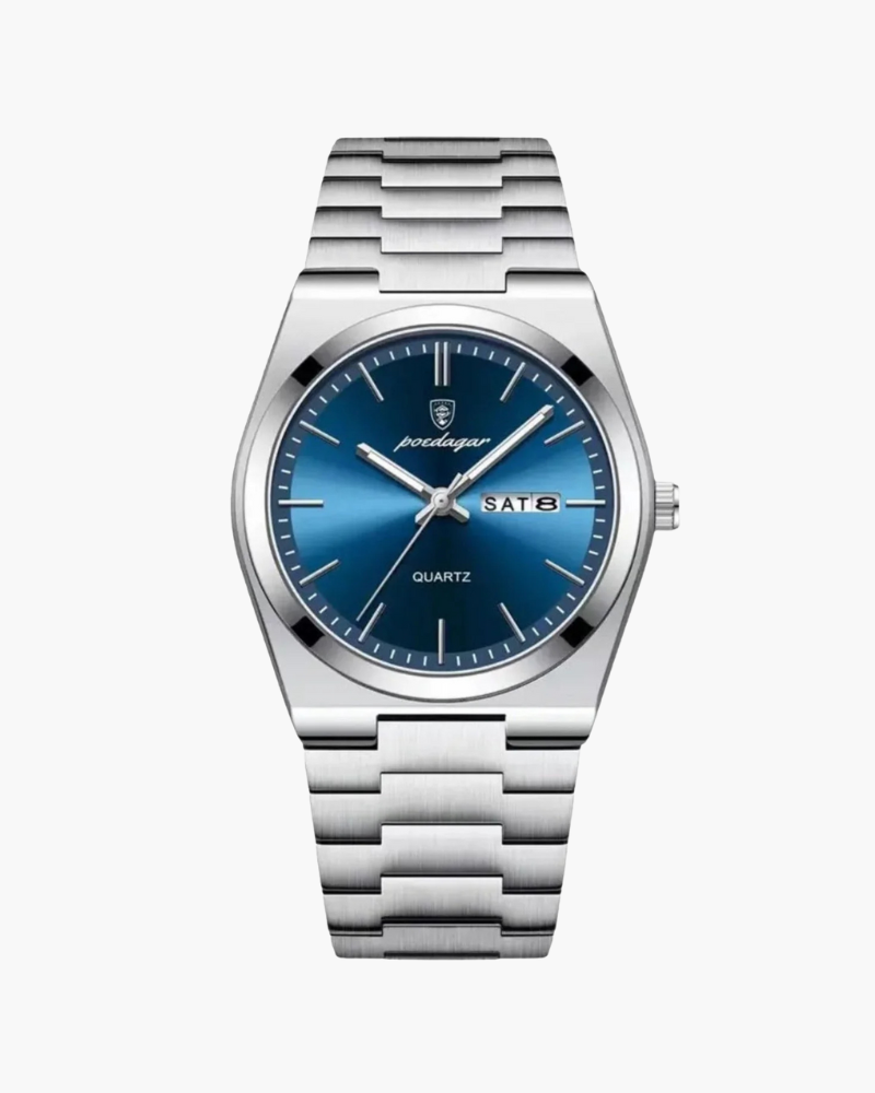 Marinekleurig quartzhorloge - STIVO